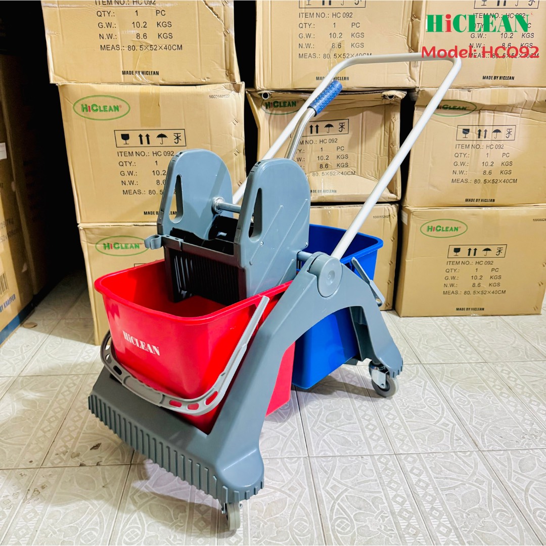 Xe làm vệ sinh 2 xô, 60L Hiclean HC092 - Ảnh 4