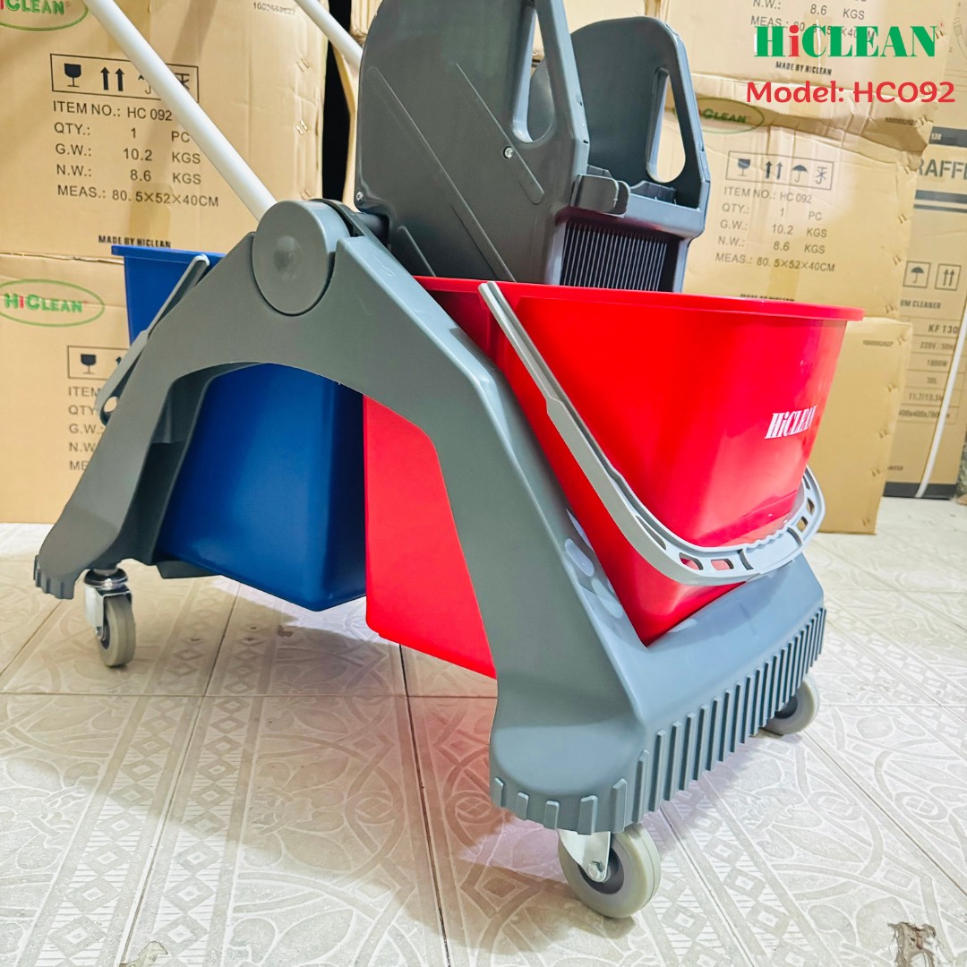 Xe làm vệ sinh 2 xô, 60L Hiclean HC092 - Ảnh 5